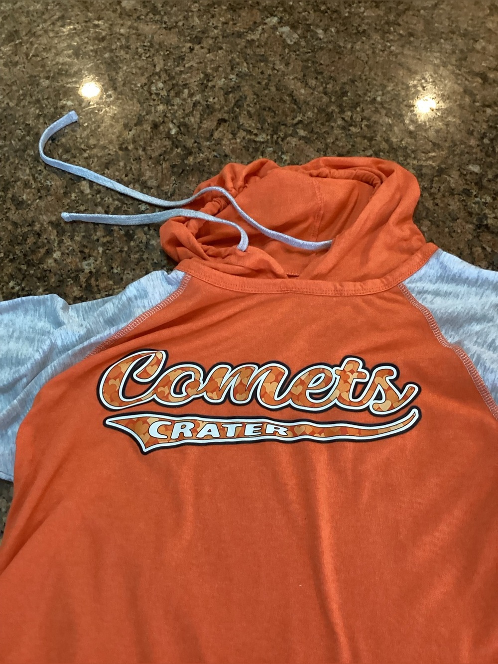 Comets Crater Orange & Gray Light Hooded Sweatshirt